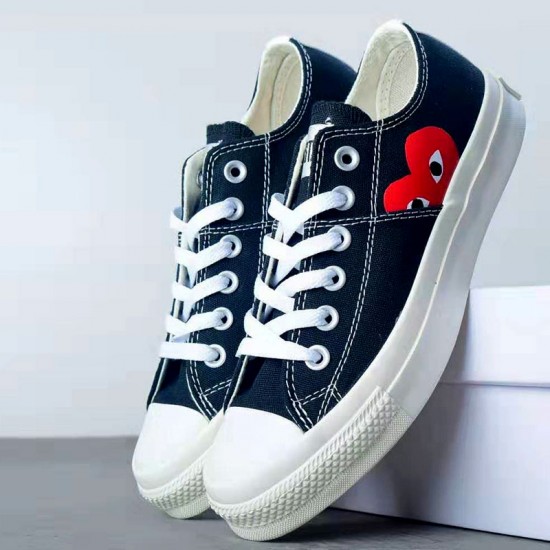 CDG Play X Converse Chuck Taylor Fw21 Black Low Sneakers