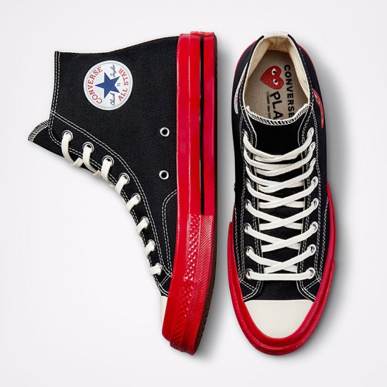 Comme Des Garcons Play X Converse Chuck 70 High Black Red