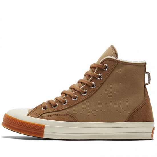 Converse Chuck 1970s Suede Padded Vulcanized High Padded Brown