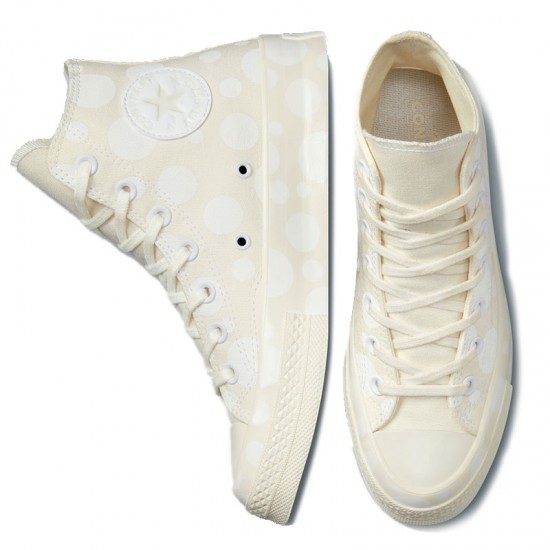 Converse Chuck 70 Polka Dots Egret White High Top Canvas Shoe
