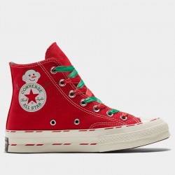Converse Chuck Taylar All Star 70 Hi Christmas Snowman Red Green