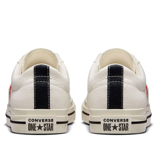 Converse X Comme Des Garcons Play One Star Low White Shoes