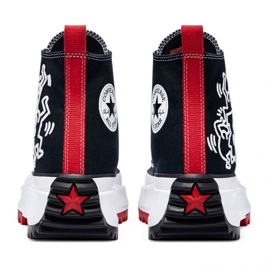 Converse X Keith Haring Run Star Hike Black High Tops Shoes