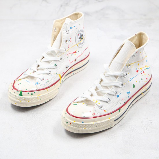 painted white converse
