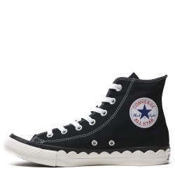 Converse All Star Scallop Shell Tape Black High Tops Shoes