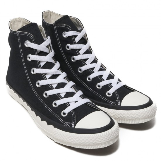 Converse All Star Scallop Shell Tape Black High Tops Shoes