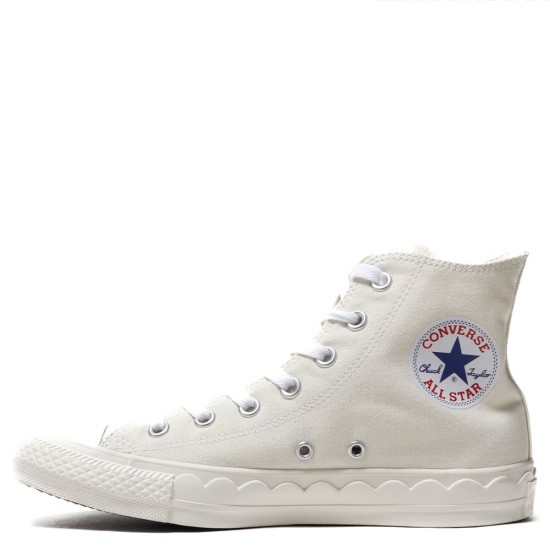 Converse All Star Scallop Tape White High Tops Shoes
