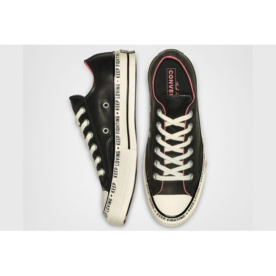 Converse Chuck 70 Love Graphic Low Top Black Leather