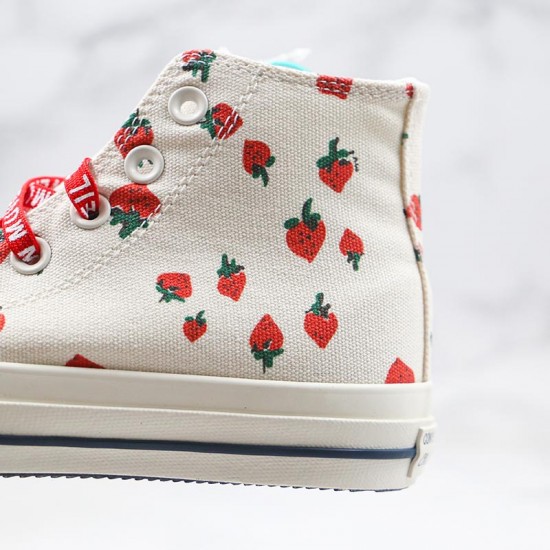 strawberry converse shoes