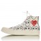 Converse Chuck Taylor All-star 70s Hi Comme Des Garcons Play Multi-heart White