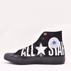 Converse Chuck Taylor All Star 100 Big Logo High Tops Shoes Black