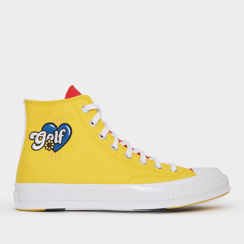 red blue and yellow converse