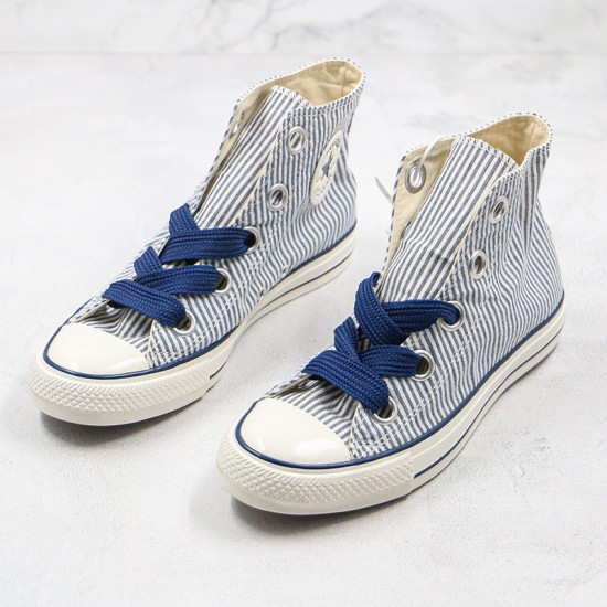 Converse Chuck Taylor All Star Big Eyelet Stripe Blue White Navy Womens Shoes