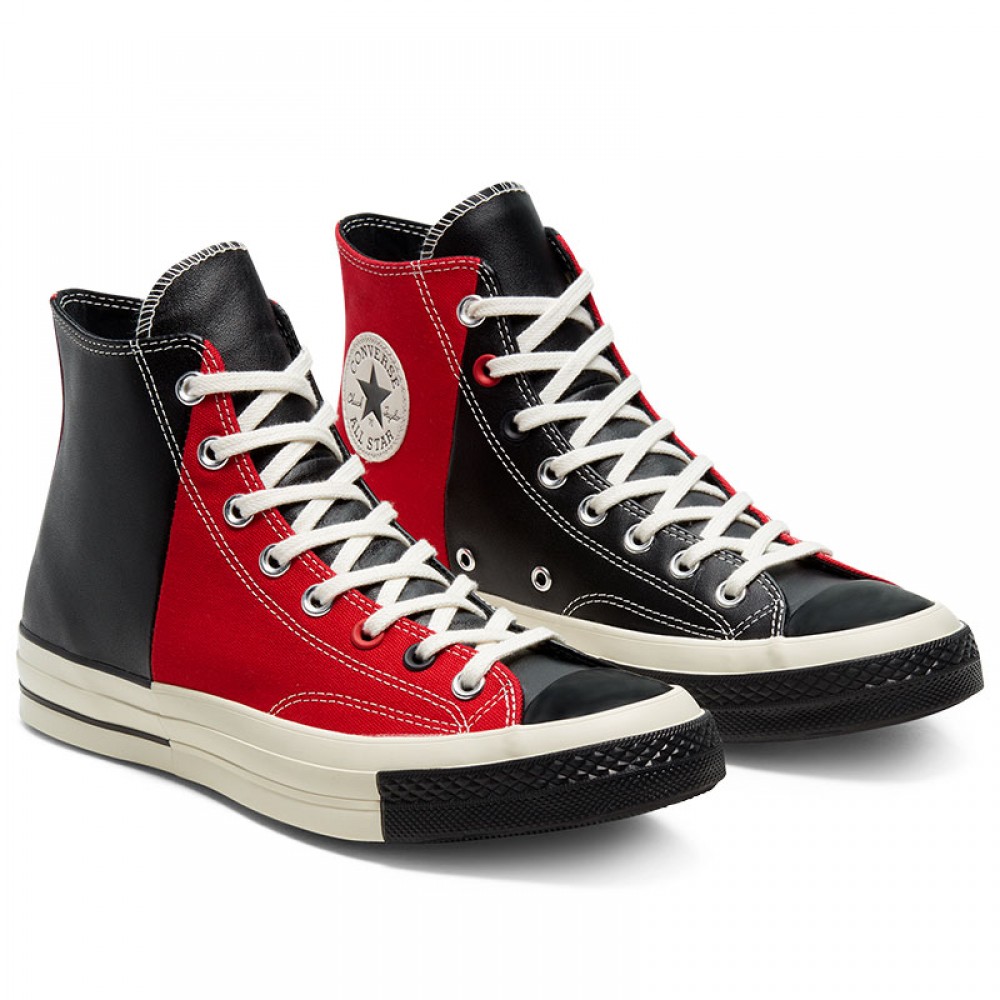Albums 99+ Images red and black high top converse Excellent
