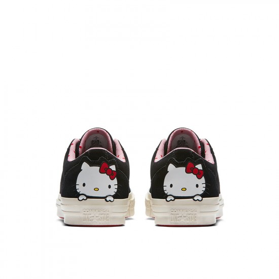 Converse x Hello Kitty One Star Low Top Black Womens Shoes
