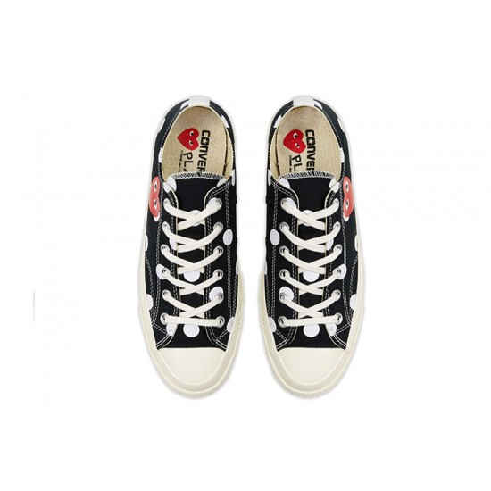 Play Comme des Garcons Converse Polka Dot Red Heart Chuck Taylor All Star 70 Black