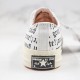 Retro Converse J Balvin Willy William 3D Print Black Letter Low White Canvas Shoes