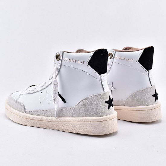 White Ibn Jasper Edition Pro Leather Mid Sneakers