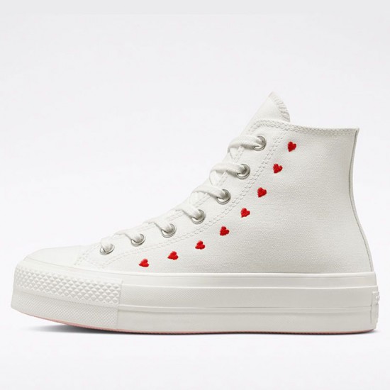 Womens Chuck Taylor All Star Lift Platform Embroidered Hearts High Top ...