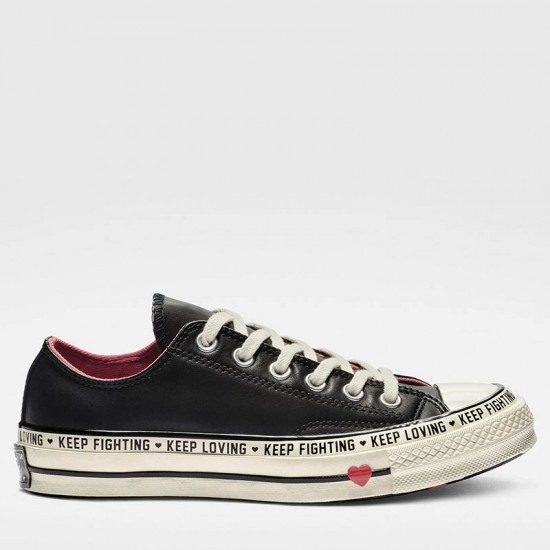 Converse Chuck 70 Love Graphic Low Top Black Leather