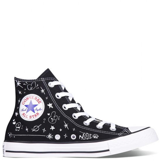 Converse Chuck Taylor All Star x BT21 Black High Tops Shoes