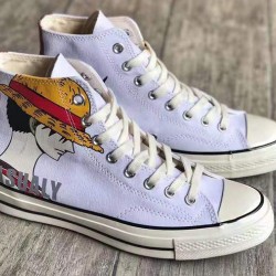 Converse One Piece Monkey D Luffy Pirate High Tops Shoes